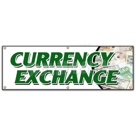 Signmission CURRENCY EXCHANGE BANNER SIGN best conversion rate fast low cost dollar B-72 Currency Exchange